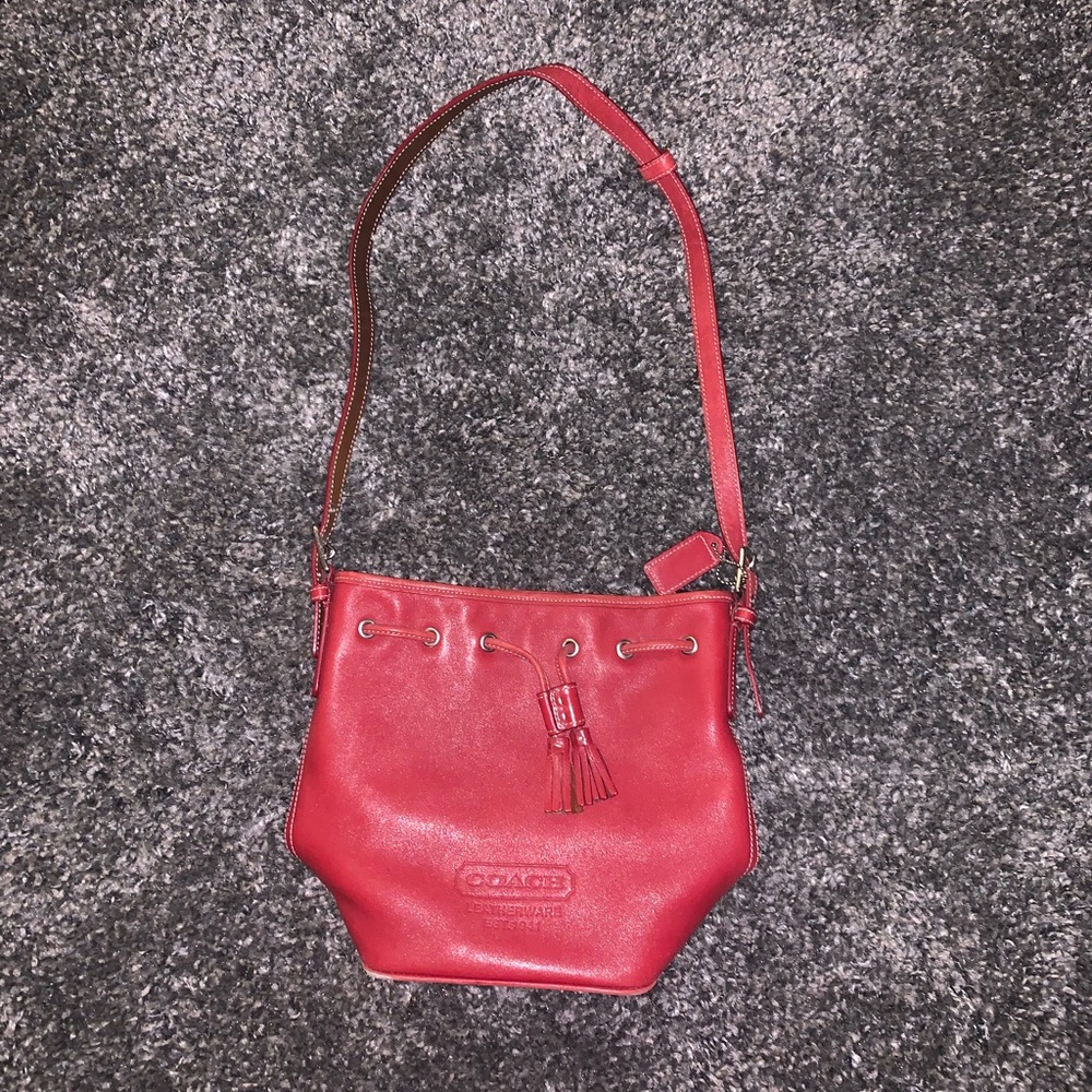 Small Vintage Red Coach Bag